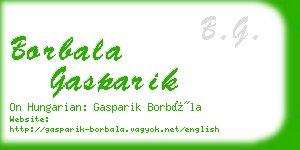 borbala gasparik business card